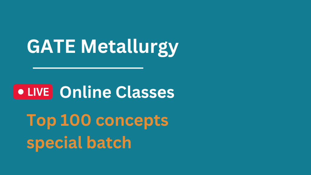 Career Avenues GATE Metallurgy Live Classes Special Batch